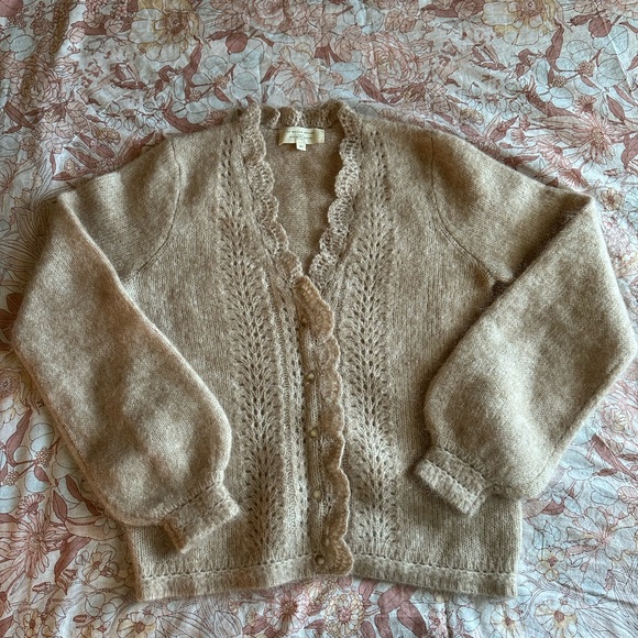 Sezane Angelie Cardigan Light Beige - Size XS - Picture 4 of 8
